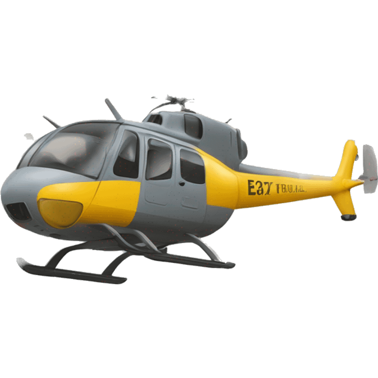 gelber Hubschrauber in den Bergen  emoji