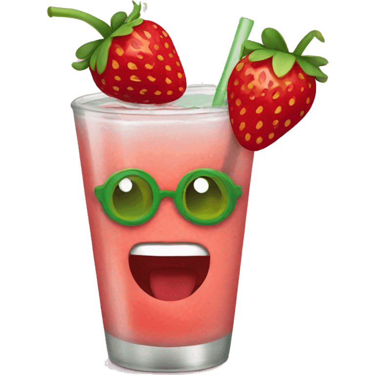 Strawberry drink emoji