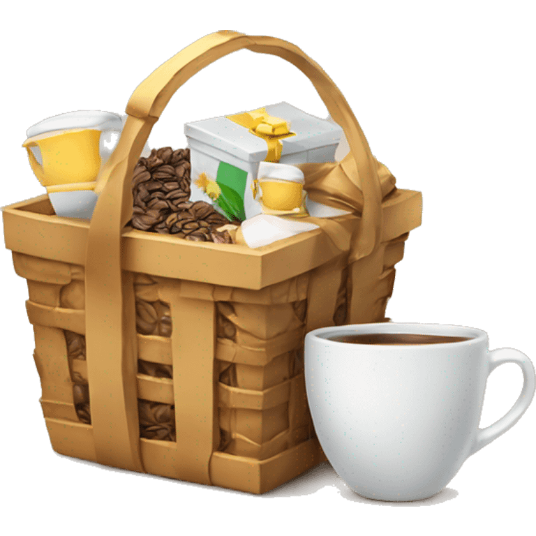 Gift basket tea coffee emoji