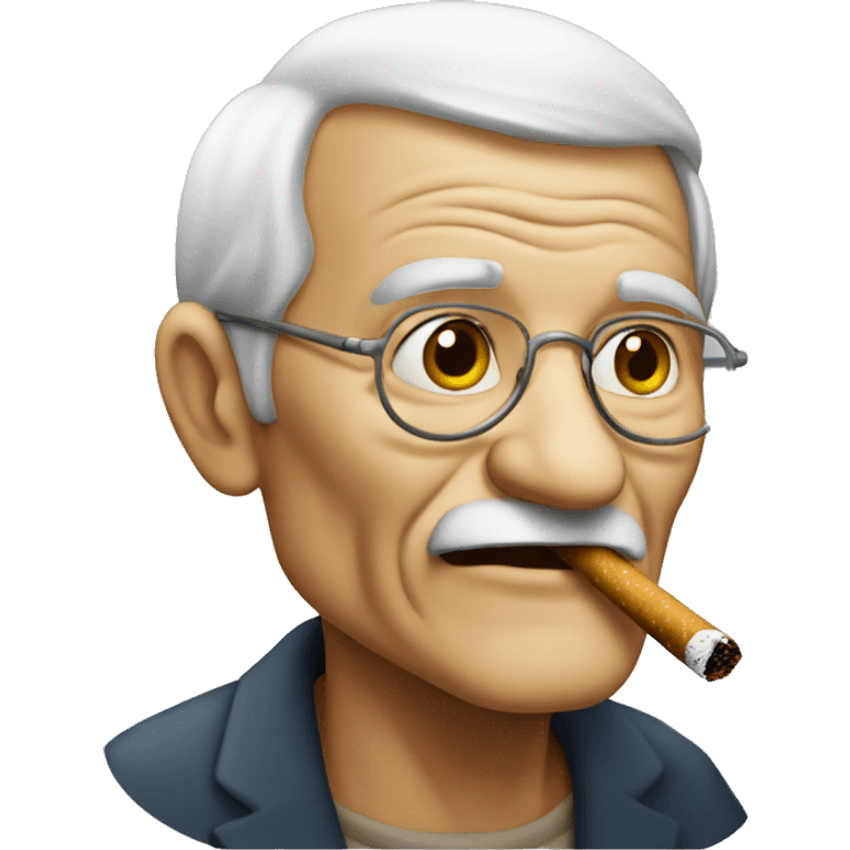 Old man smoking  emoji