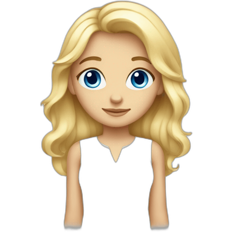 Blue eyed Blonde Angel girl emoji