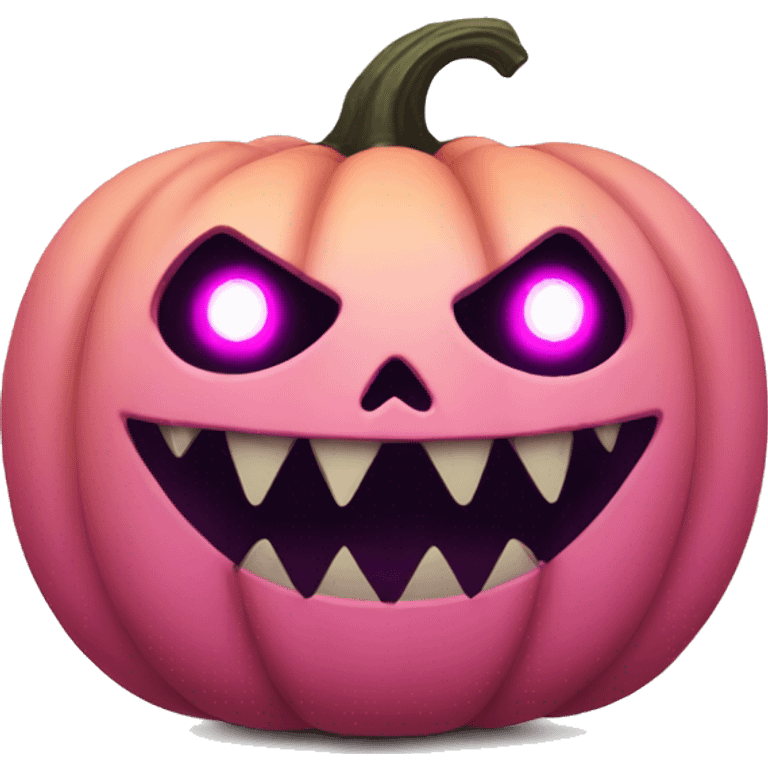 Pink Scary pumpkin emoji