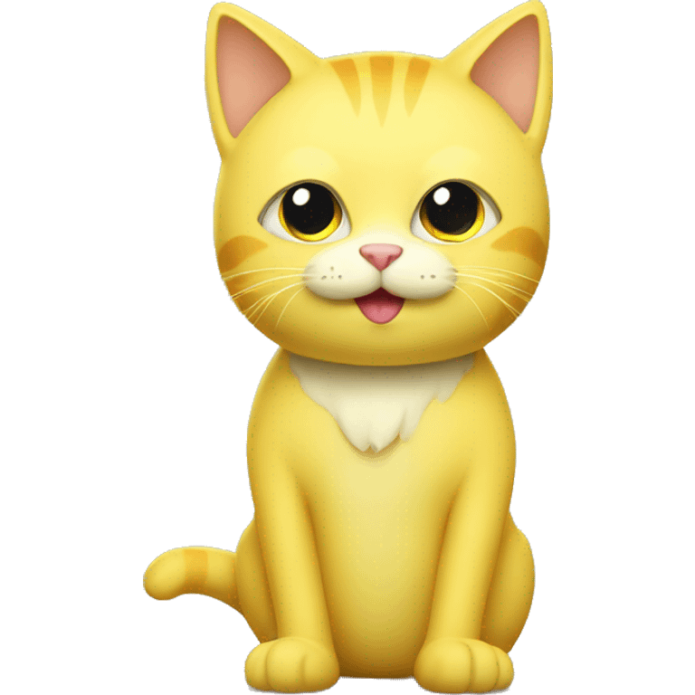 light yellow cat in banana costume emoji