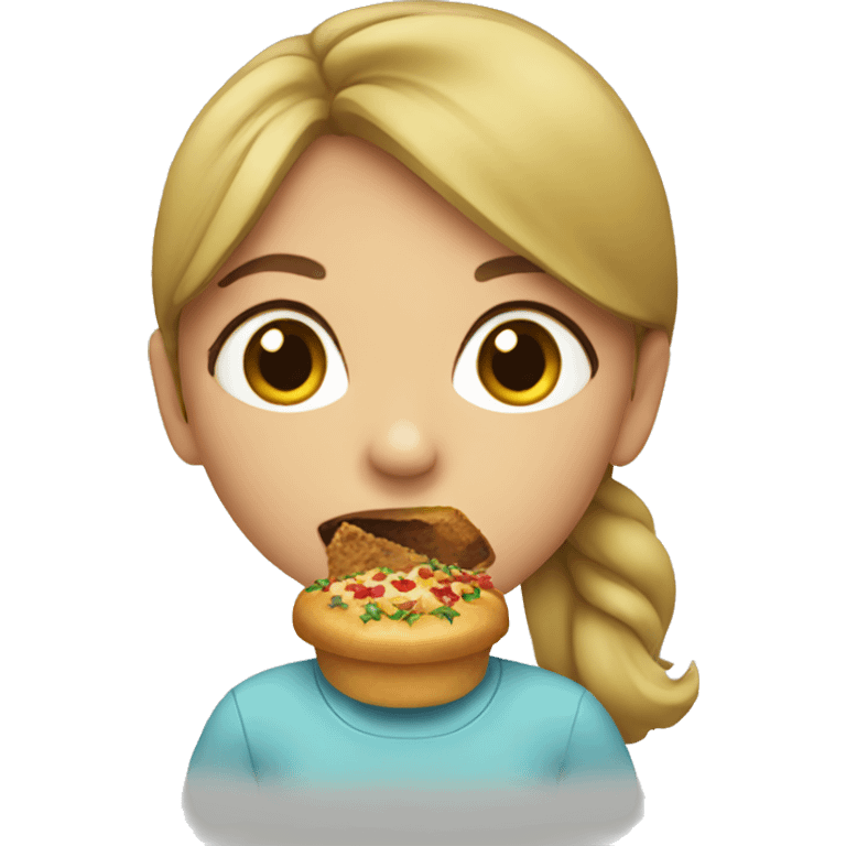 Girl eating torta  emoji