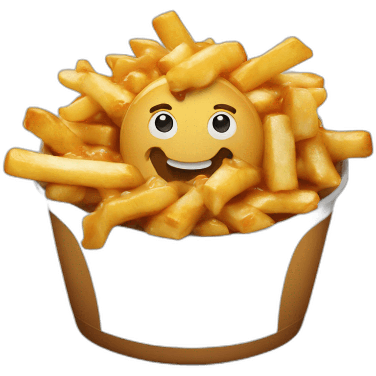 Poutine qui mange une poutine  emoji