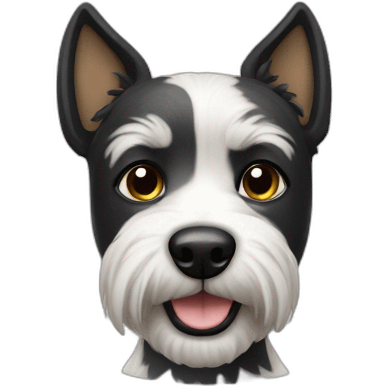 Oreo colored terrier dog emoji