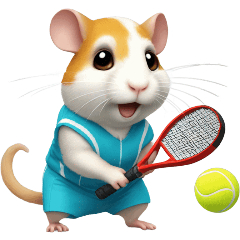 Hamster in tennis emoji