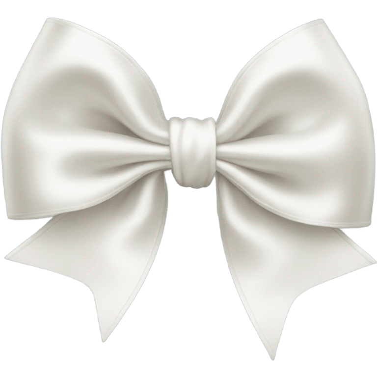 white satin bow emoji