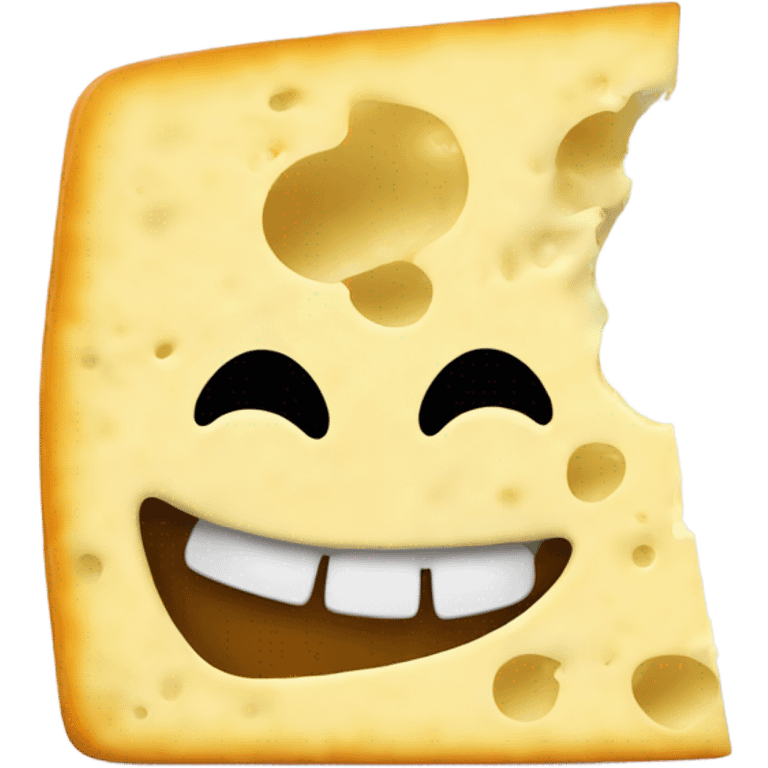 Freaky cheese emoji