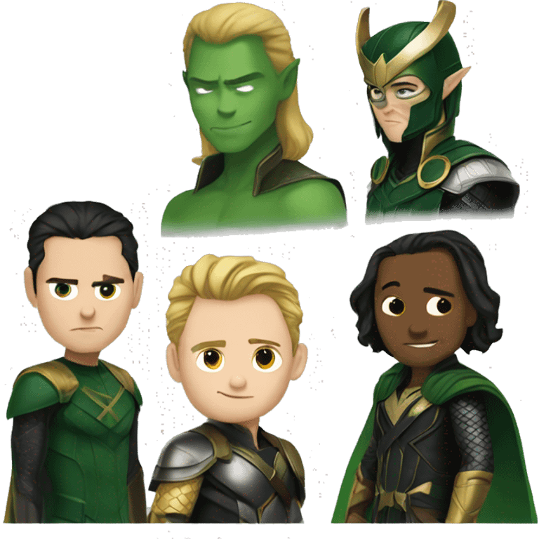 marvel,loki , green , love emoji