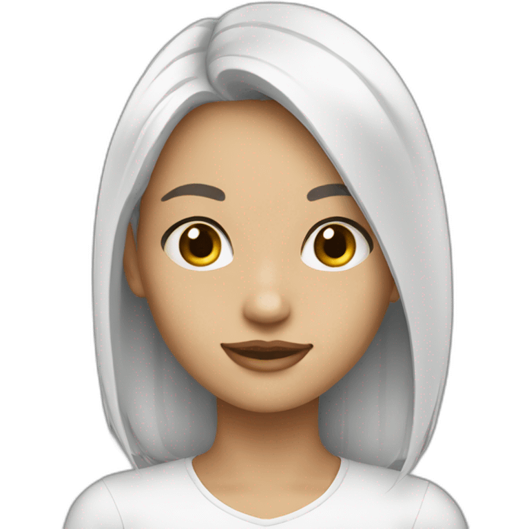 girl，White emoji