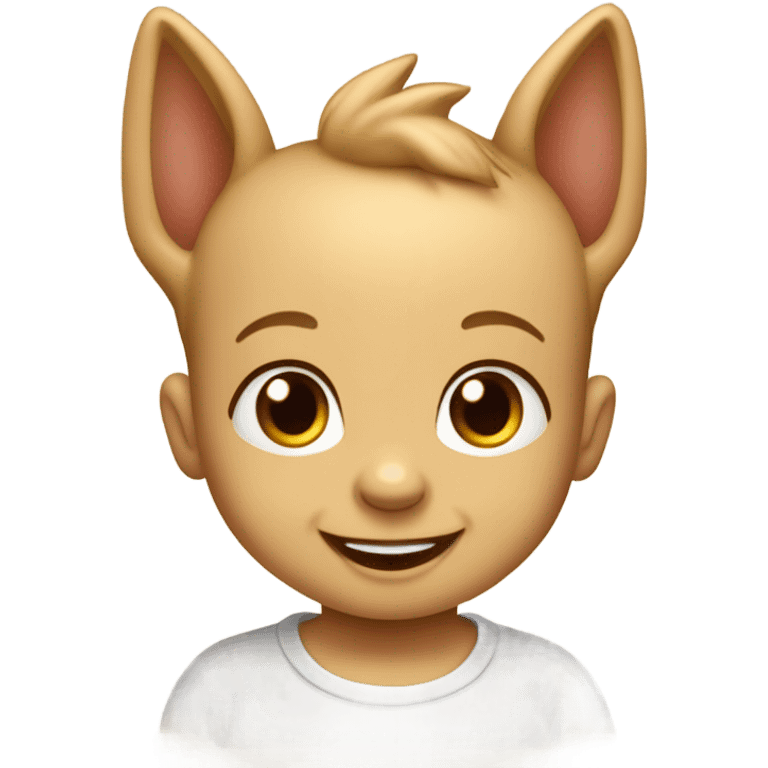 Bébé avec des oreilles de chien emoji