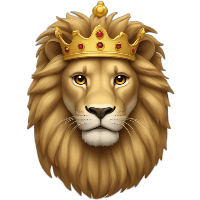 Lion d'athlas avec une couronne emoji