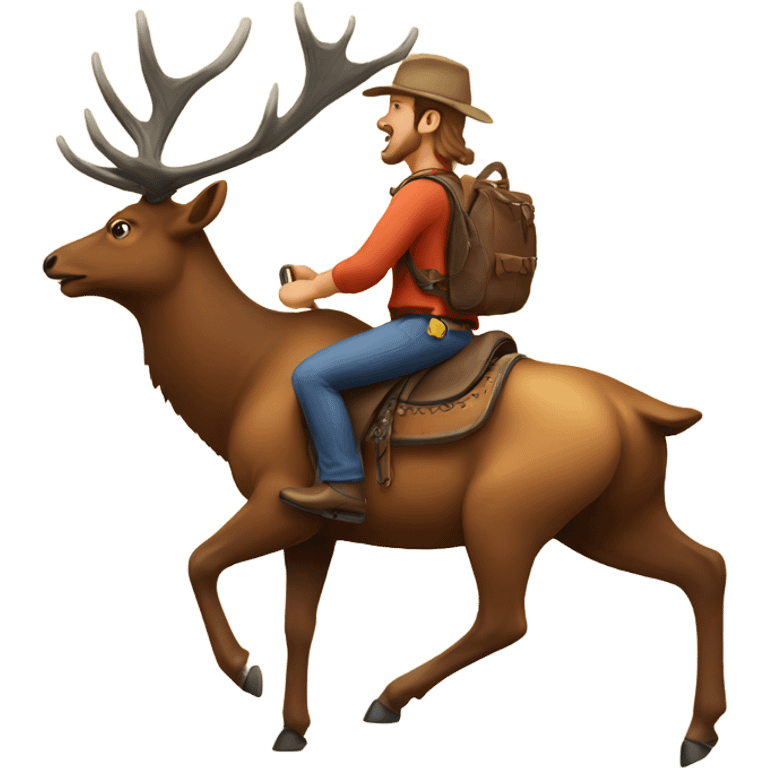 Riding elk emoji