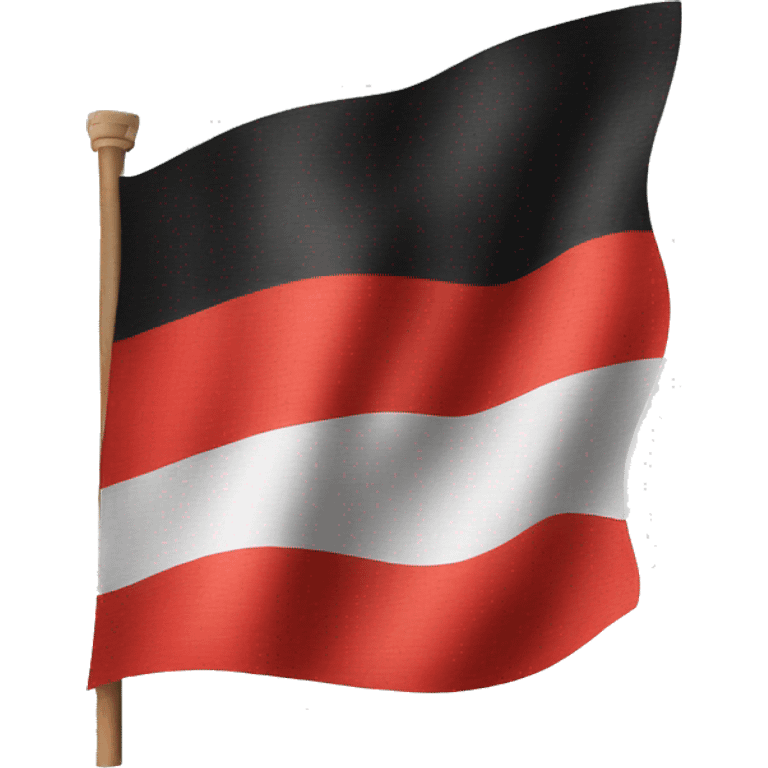 Old germany flag black white red emoji