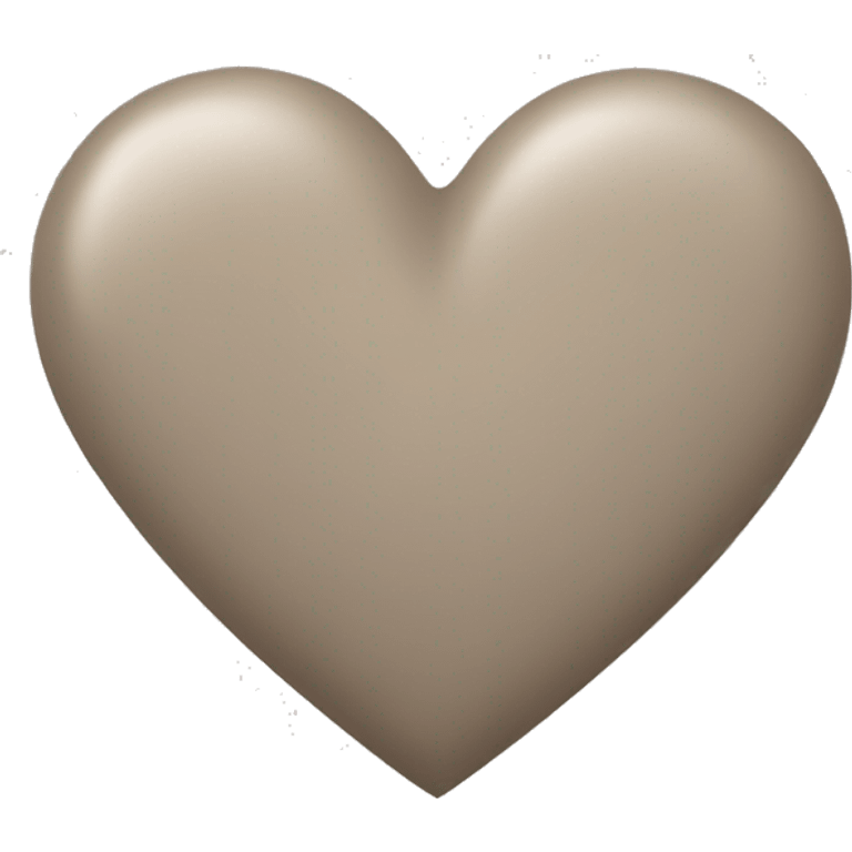 Taupe colored heart  emoji