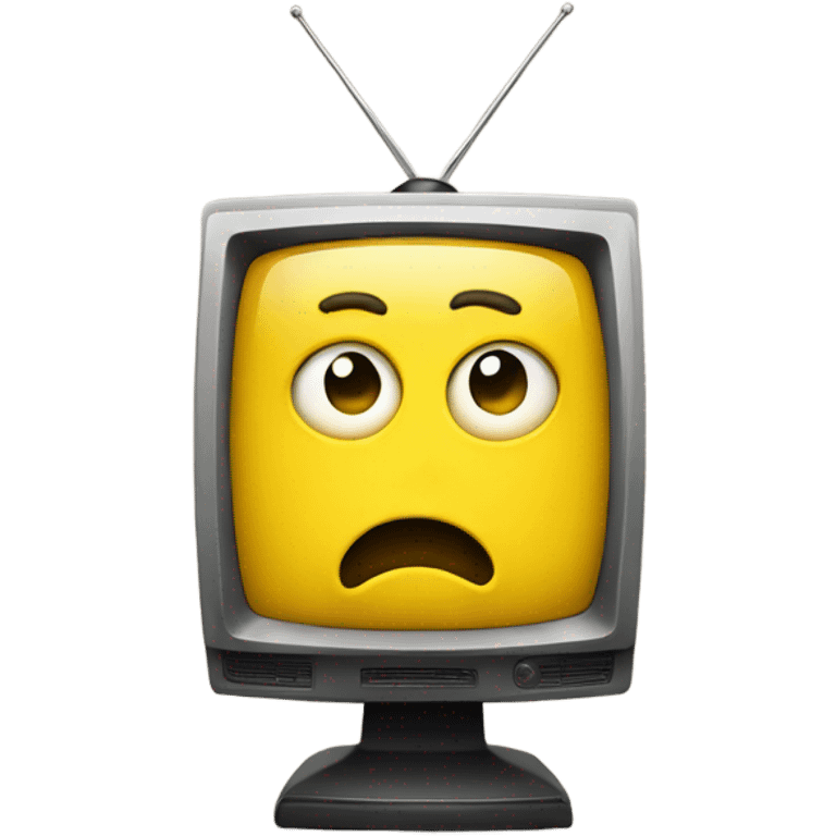 Yellow tv worried  emoji