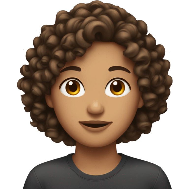 a curly brunette  emoji