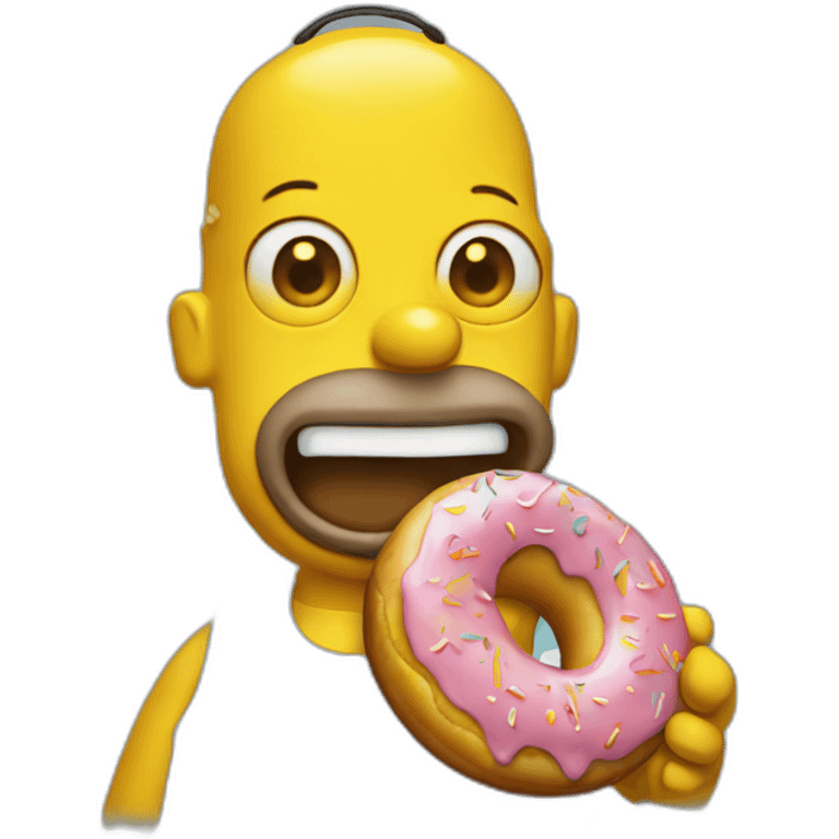 Homer with a donut emoji