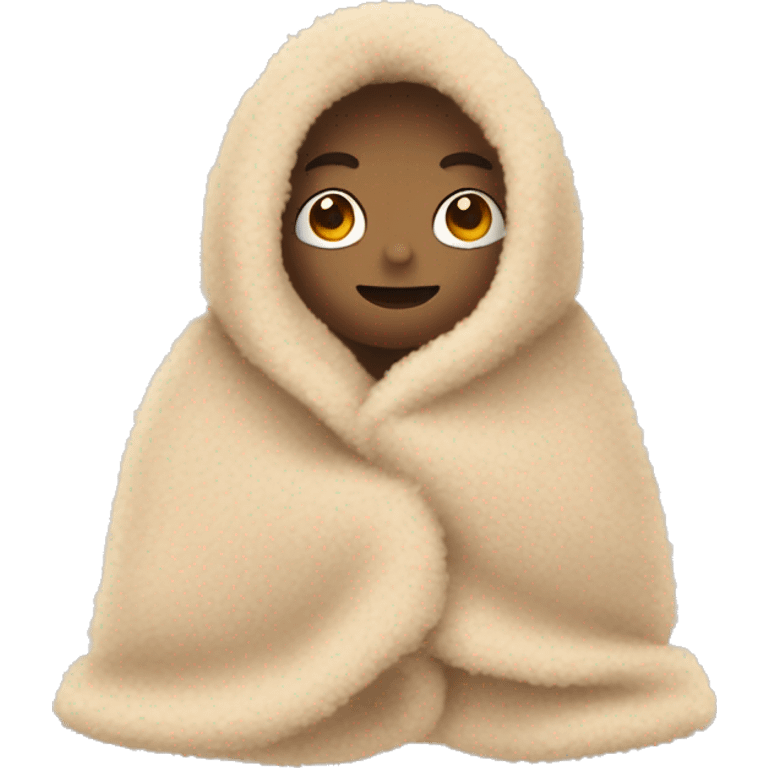 beige fuzzy blanke emoji