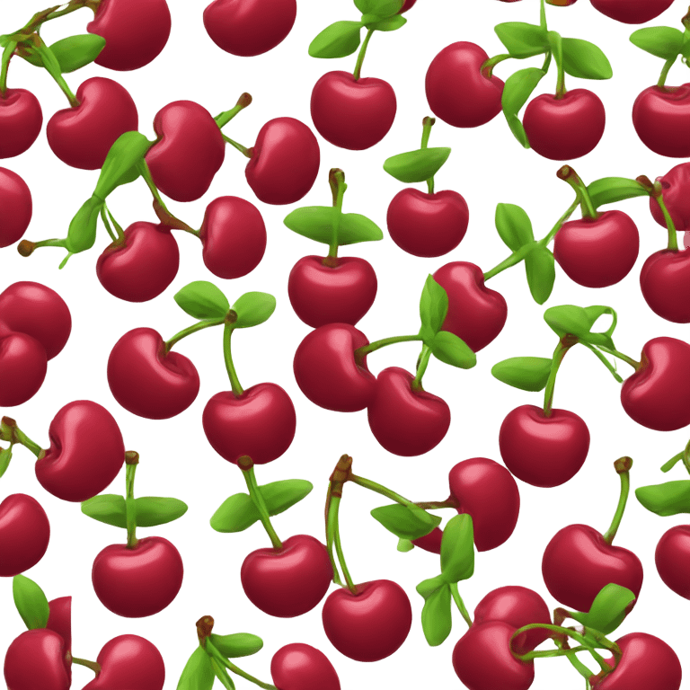 glossy cherry with ribbon emoji