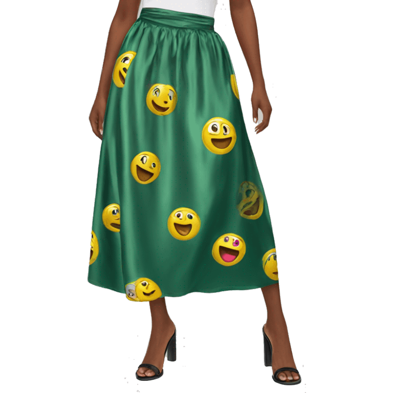 Satin maxi skirt emoji