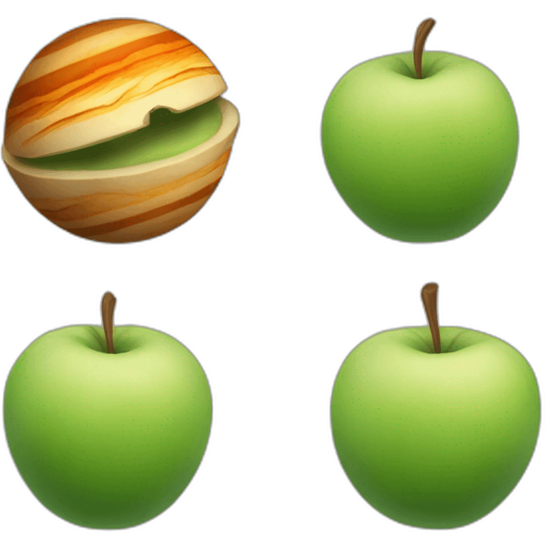 Jupiter qui detruit une pomme emoji