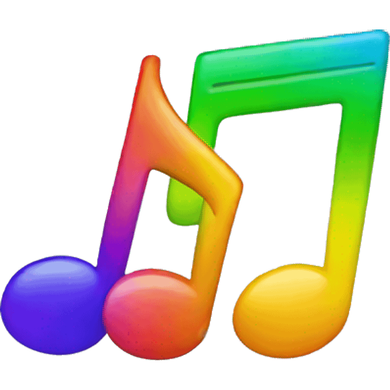 music note rainbow emoji