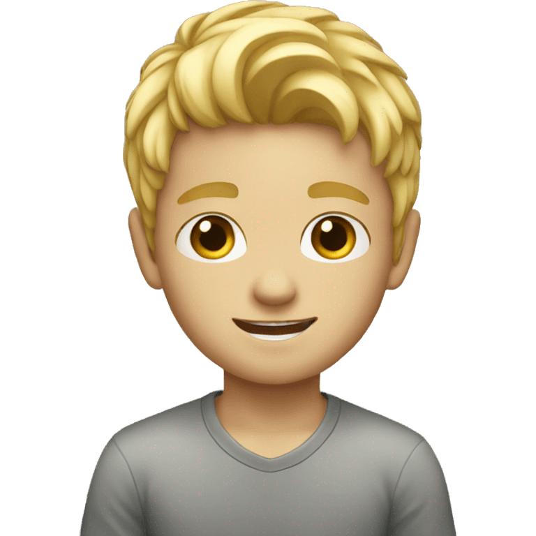 Cute blonde boy emoji