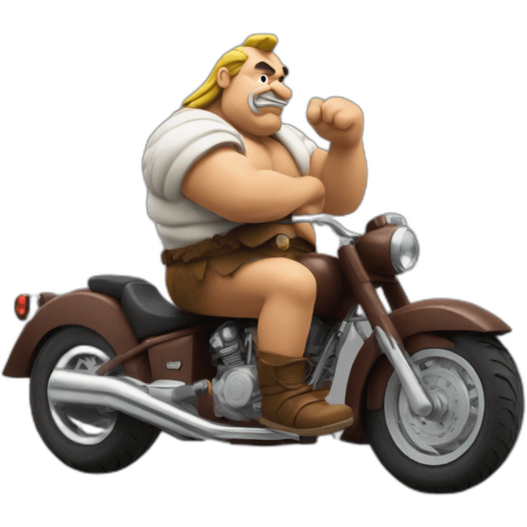 Obelix brun moto emoji