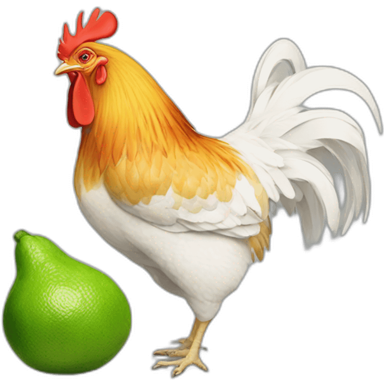 chinese chicken farting lime bursting blowing emoji