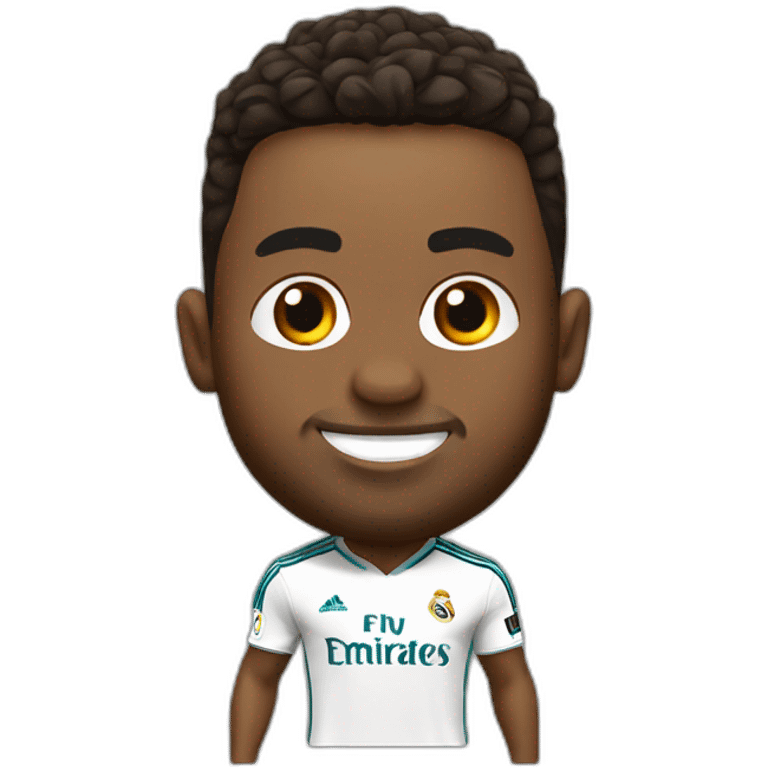 real madrid player jumping big head emoji