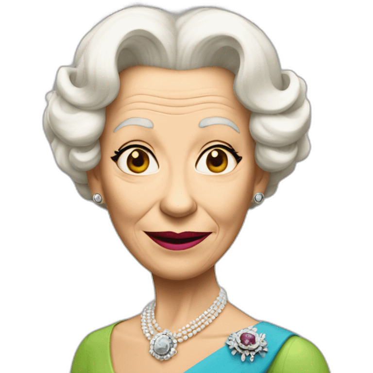 The queen with lazer eyes emoji