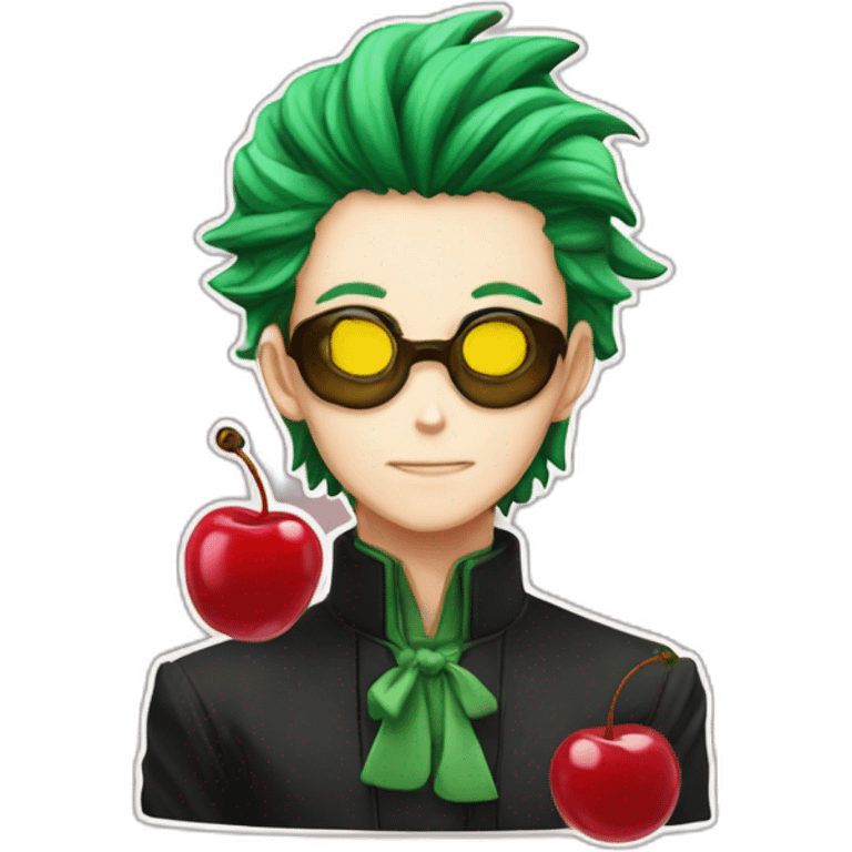 Noriaki kakyoin with cherry emoji