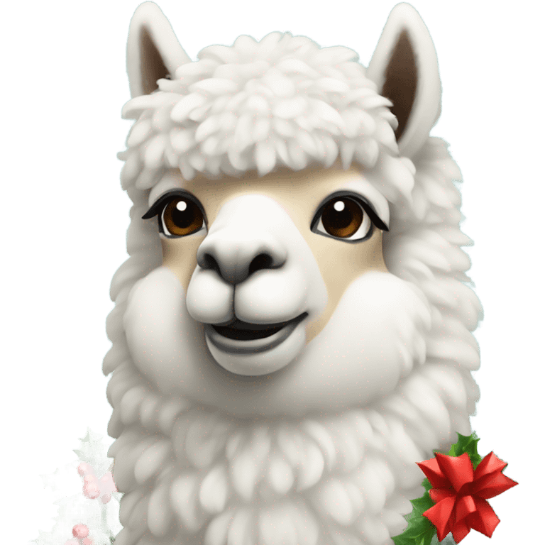 christmas Alpaca emoji