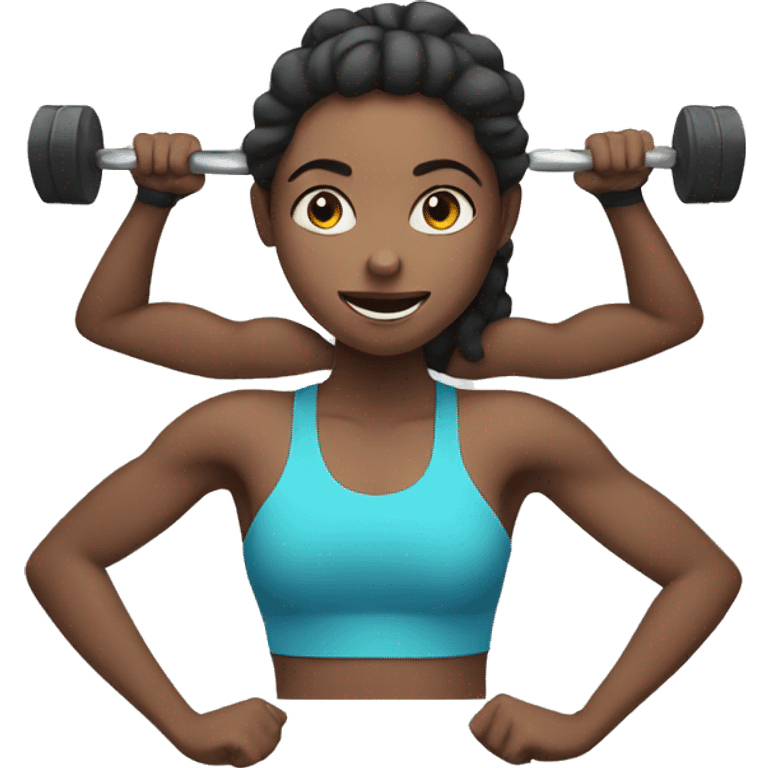 Girl working out emoji