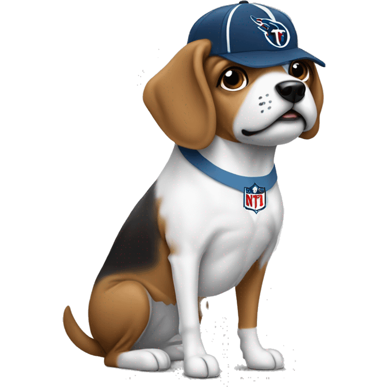 Dog as a Tennessee Titans fan emoji