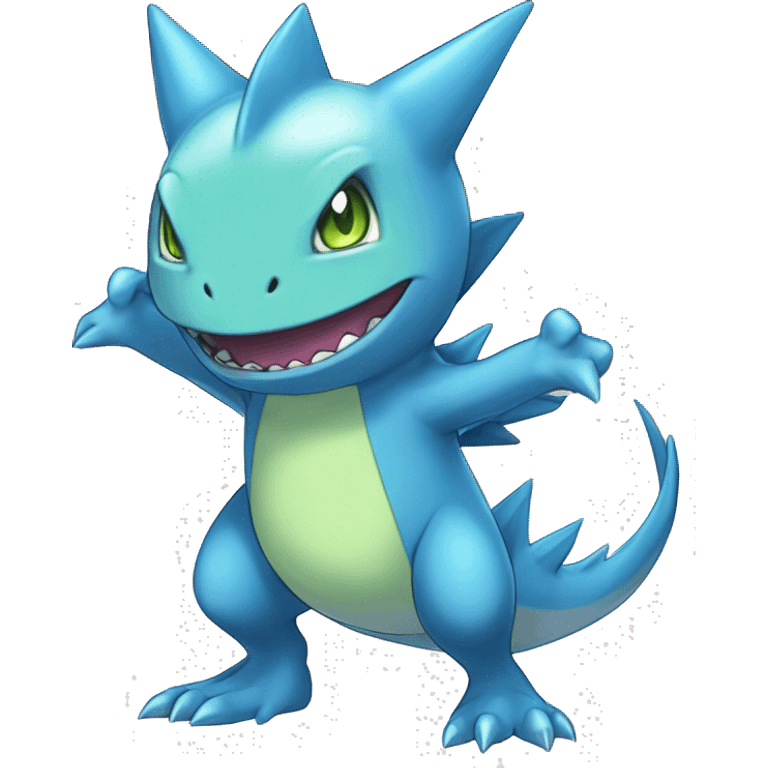 Blue Larvitar-Sharpedo-Gabite-Gible-Digimon Full Body emoji