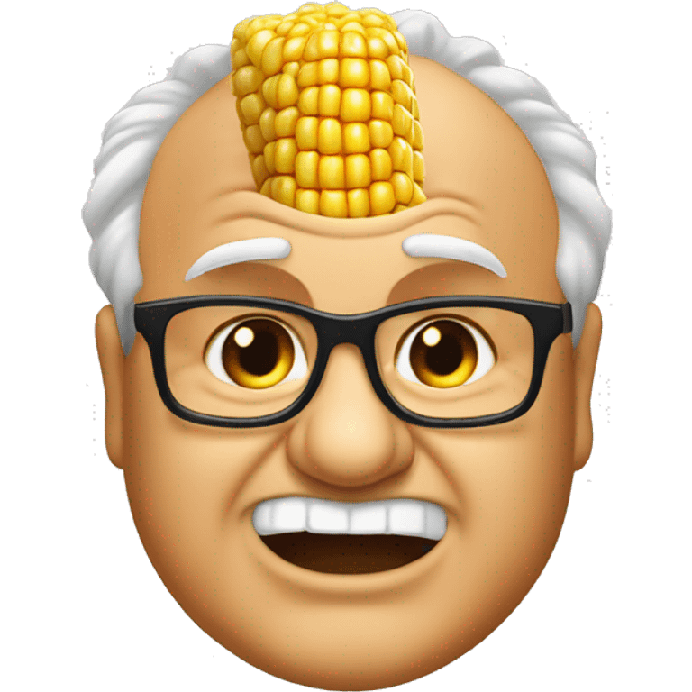 Danny devito as n ear of corn emoji