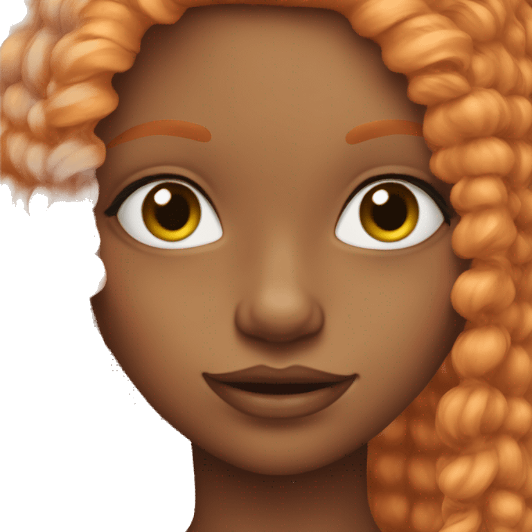 ginger girl with frekles and fake eyelashes emoji