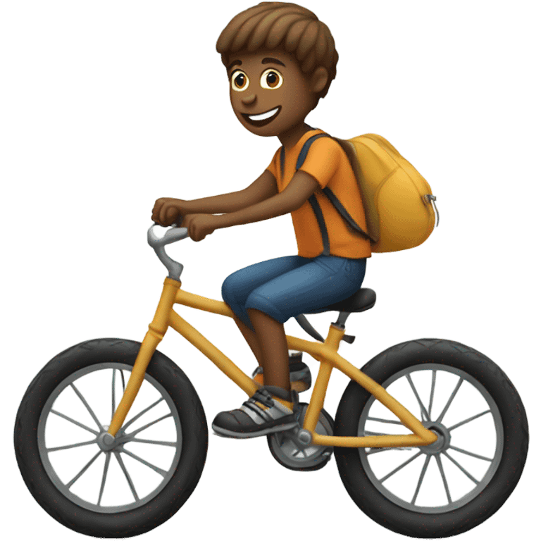 A boy riding bike emoji