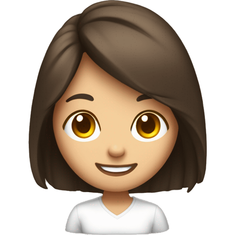 brunette girl de óculos redondo dormindo dando um leve sorriso emoji