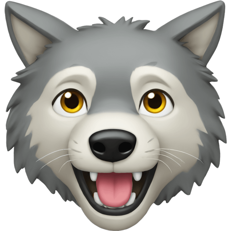 Un loup qui mange  emoji