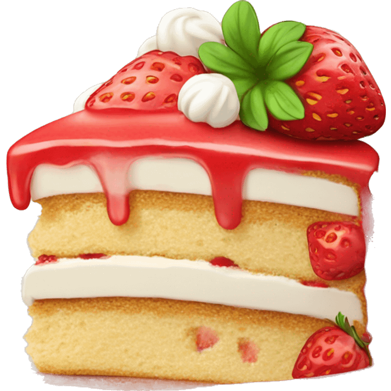 Strawberry shortcake ( slice of cake ) emoji