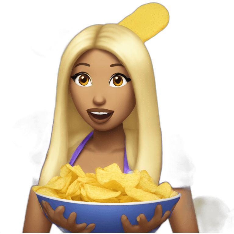 Nicki Minaj eating chips  emoji