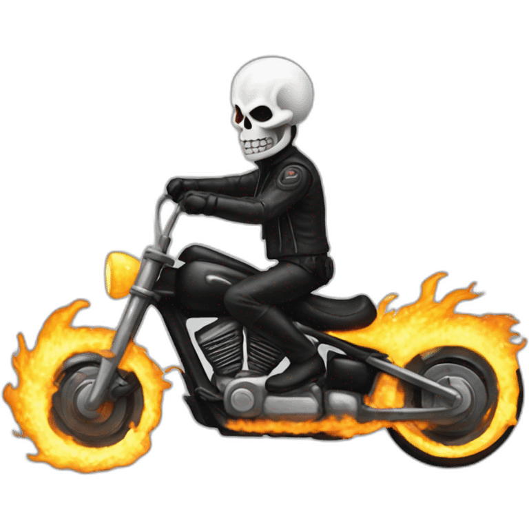 ghostrider riding emoji