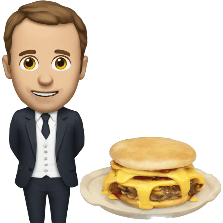 Macron mange emoji