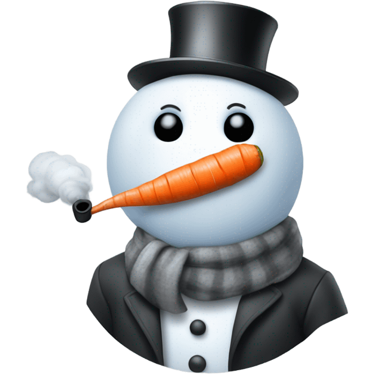 Snowman smoking  emoji