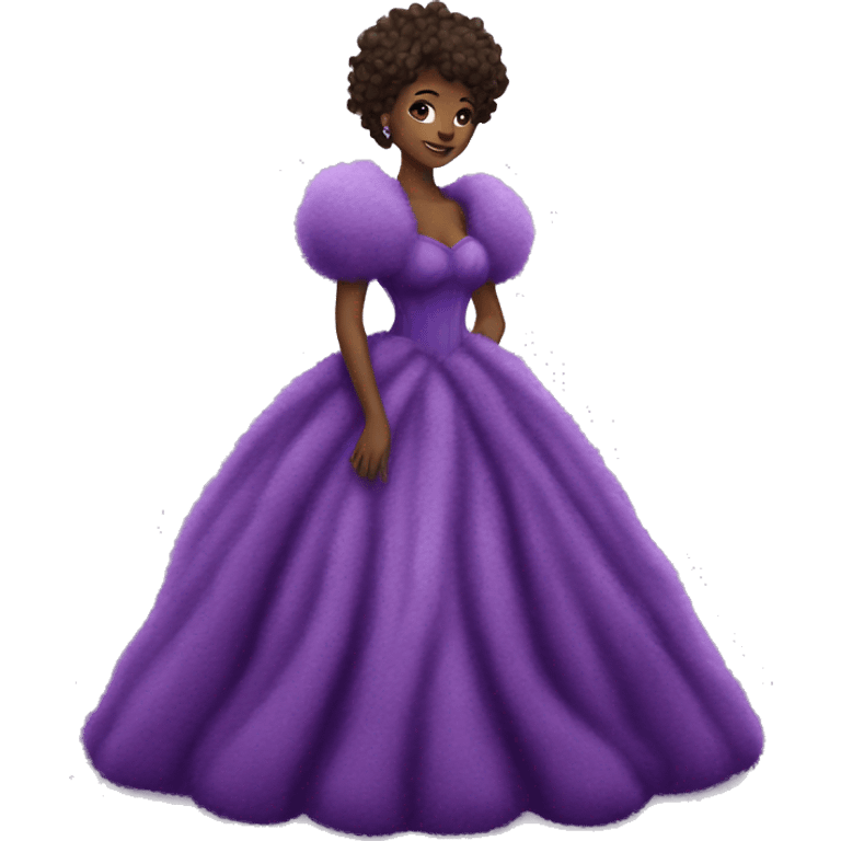 Gorgeous purple fluffy gown with post sleeves emoji