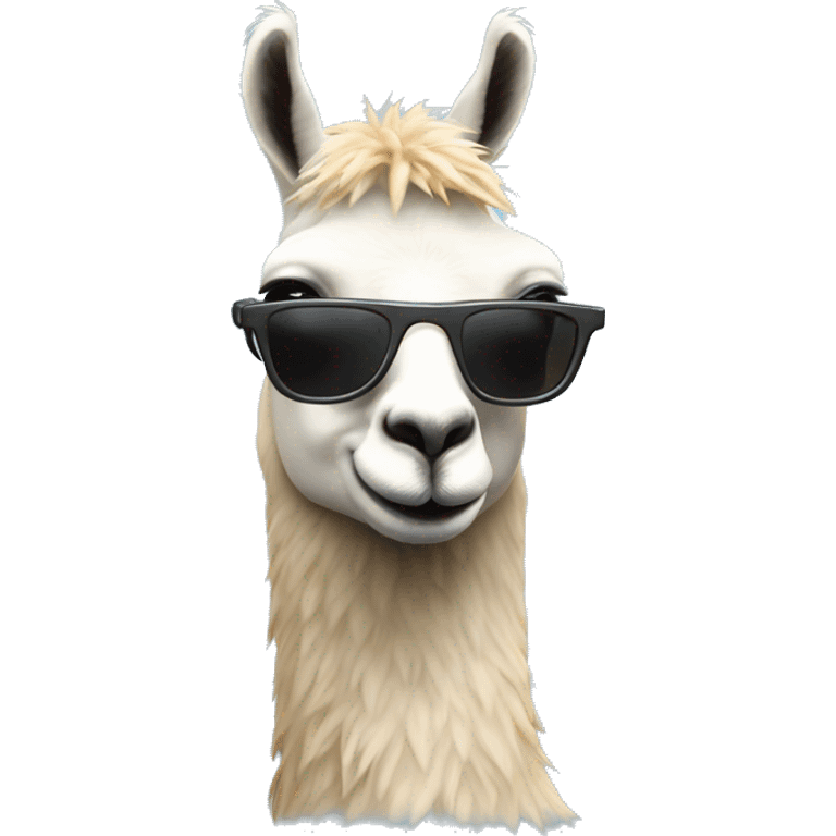 Un lama avec des lunettes de soleil  emoji